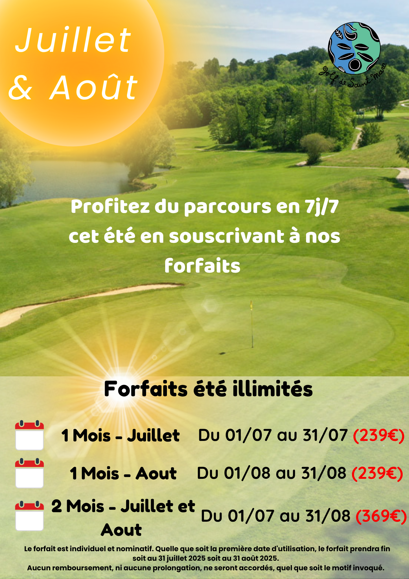 Abonnement été 2025